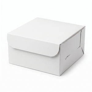 White Square Cake Box - 10x10x5 Inches
