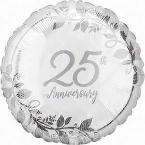 Elegant 25th Anniversary Foil Balloon