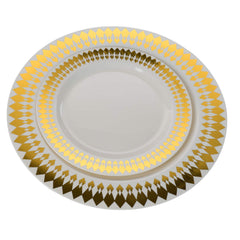 10.25 In. Gold Brilliance Design Plates | 10 Count