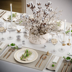 10.25 In. Gold Ovals Design Plates | 10 Count