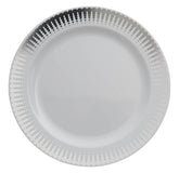 10.25 In. Silver Radial Design Plates | 10 Count
