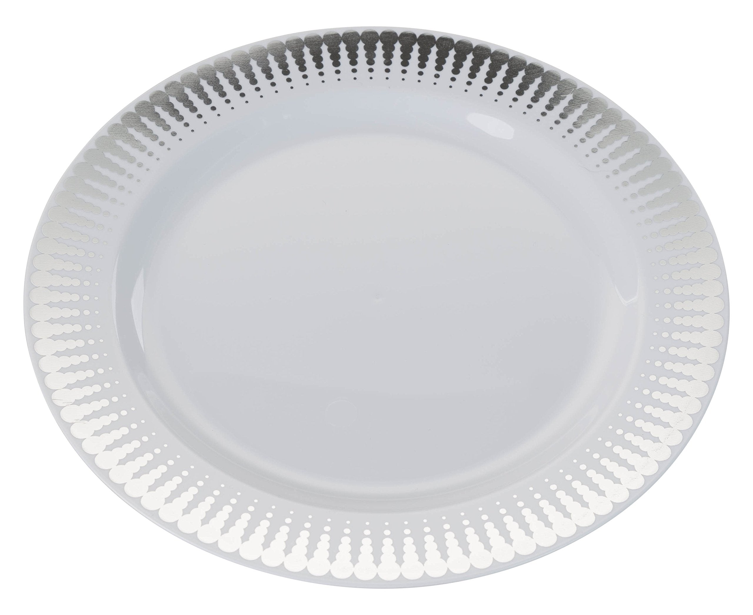 10.25 In. Silver Radial Design Plates | 10 Count