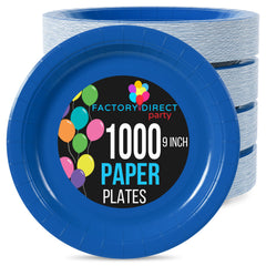 9 In. Dark Blue Paper Plates | 1000 Count