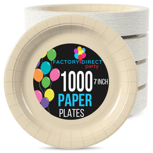 7 in. Ivory Paper Plates | Case of 1000