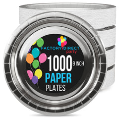 9 In. Silver Paper Plates | 1000 Count