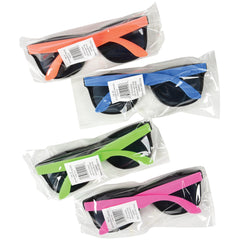 Neon Rubber Toy Sunglasses - 12 Count