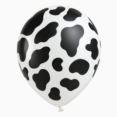 Western Cow Print Latex Balloons, 12-Inch, 6-Pack