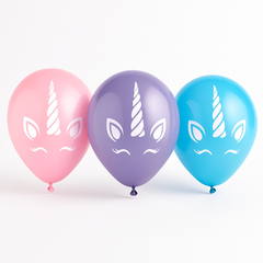 Enchanting Unicorn Latex Balloons - 12" Pastel Collection