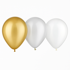 Golden Assorted 5" Latex Balloons - 25 Pack