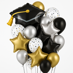 Graduation Celebration Balloon Bundle - Foil & Latex Mix