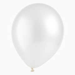 White Pearl 12" Latex Balloons - 72 Pack