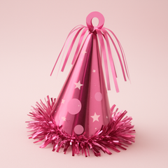 Pink Party Hat Balloon Weight Accessory