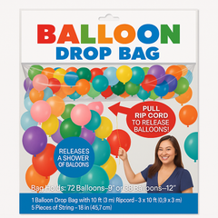 Exciting Balloon Drop Bag with Rip Cord