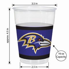 Baltimore Ravens 16oz Plastic Cups - 25ct