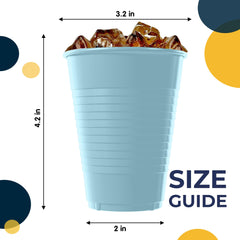 Little Gym - 12 Oz. Light Blue Plastic Cups | 100 Count