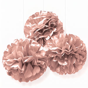 Rose Gold Fluffy Paper Decorations