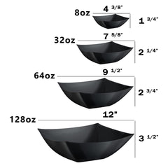 128 Oz. Convex Bowl | Black