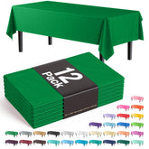 Emerald Green Plastic Table Covers | 12 Pack