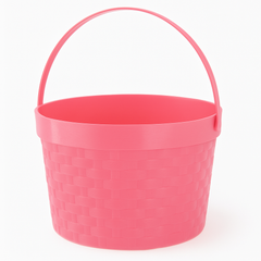 Pink Plastic Easter Bucket - 8" for Festive Fun