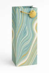 Elegant Marble Wine Bottle Gift Bag