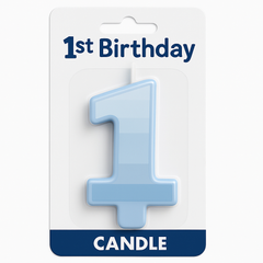 Boys' 1st Birthday Gradient Number Candle