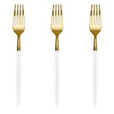 Trendables Forks Ivory/Gold | 20 Count