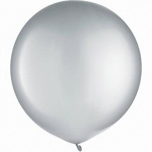 Silver 24" Pearl Latex Balloons - 4 Pack