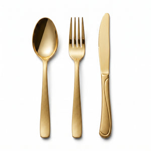 Gold Plastic Cutlery Set - 32 Pieces - 7.5 in.