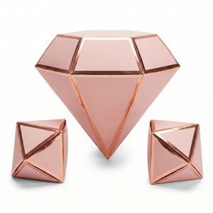 Blush Rose Gold Diamond Table Centerpiece Set, 3D Decorations for Weddings