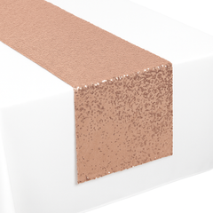 Rose Gold Sequin Table Runner, 13x72 inches
