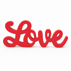 "Love" Script MDF Sign for Valentine's Day Decor
