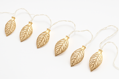 Rose Gold Leaf LED String Lights - 3 ft, 10 Lights