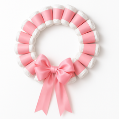 Pink Diaper Wreath Kit for Baby Girl Showers