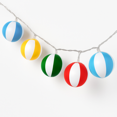 Summer Vibes Beach Ball String Lights, 5.75-ft