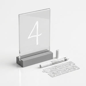 Elegant Acrylic Table Sign Kit with Stencils for Weddings & Events