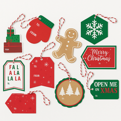 Festive Christmas Gift Tag Set