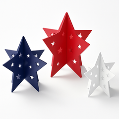 Patriotic Stars MDF Tabletop Decoration