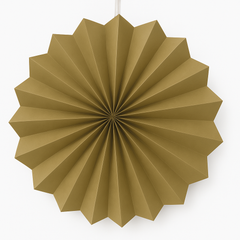 Elegant Gold Paper Parasol Fan Decoration