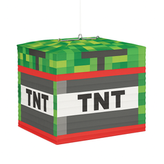 Pixel Party "TNT" Hanging Lantern Decorations for Kids' Birthday