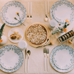 8 In. Roses Design Plastic Plates | 120 Count