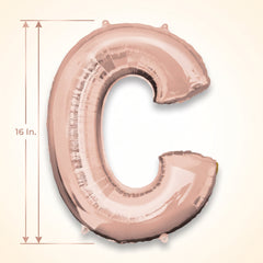Rose Gold Foil Letter C Balloon
