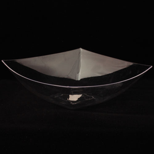 128 oz Clear Square Wavy Bowl