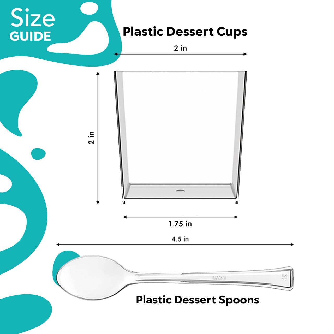 3.6 Oz. Clear Square Mousse Cups | 10 Count