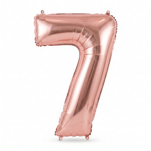 Rose Gold Number 7 Foil Super Shape Balloon