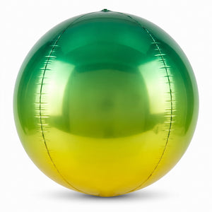 Vibrant Yellow and Green Ombre Geometric Foil Balloon