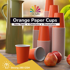 9 oz. Orange Paper Cups - 50 Ct.