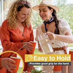 9 oz. Orange Paper Cups - 50 Ct.