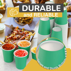 9 Oz. Emerald Green Paper Cups | 50 Count