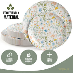 Earthtrends Petite Fleur Design Plates Combo Set 16/16.