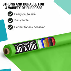 PMA - 40 In. X 100 Ft. Lime Green Table Roll